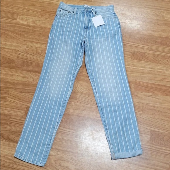 Pistola Presley Pinstripe High Waisted Vintage 90’s Jeans - Picture 5 of 6